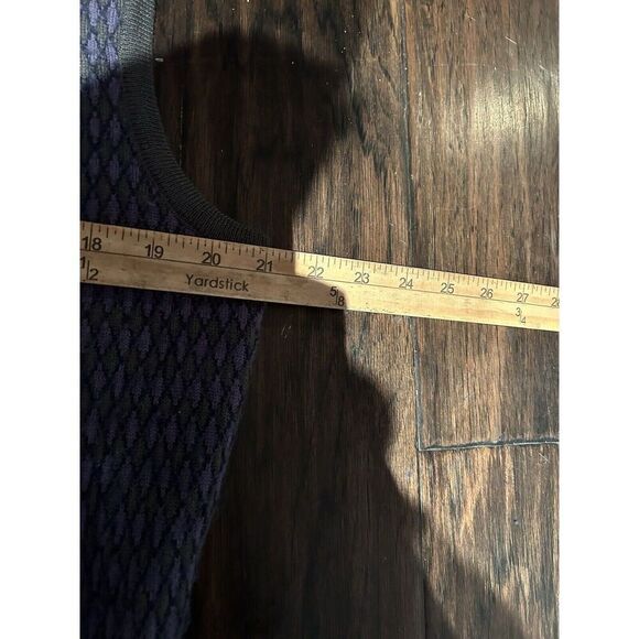 Burberry London Mens Medium Italy Purple Vest Wool Alpaca Flaws - Picture 10 of 11